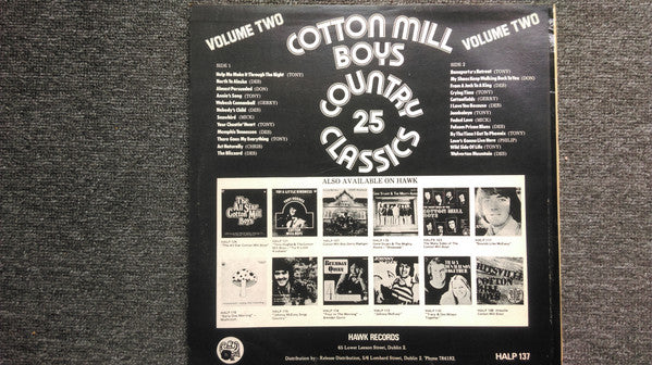 Cotton Mill Boys : 25 Country Classics Vol. 2 (LP)