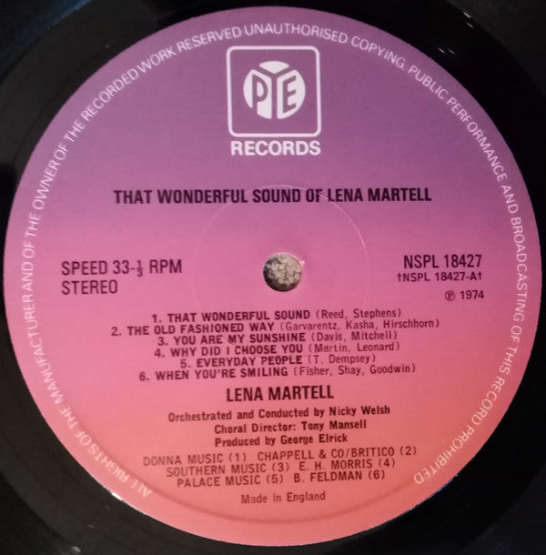 Lena Martell : That Wonderful Sound Of (LP, Album)