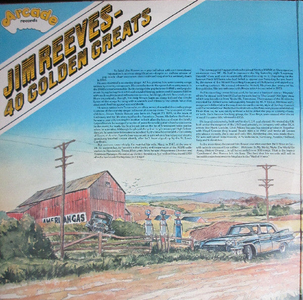 Jim Reeves : 40 Golden Greats (2xLP, Album, Comp, RM)