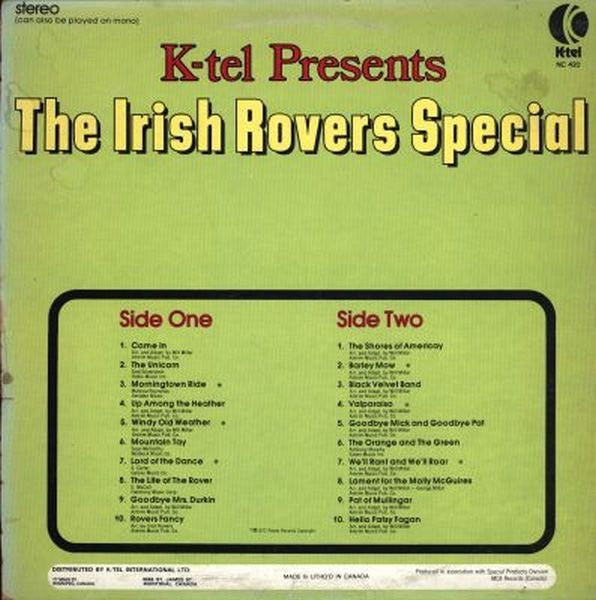 The Irish Rovers : The Irish Rovers Special (LP, Comp, Ltd)