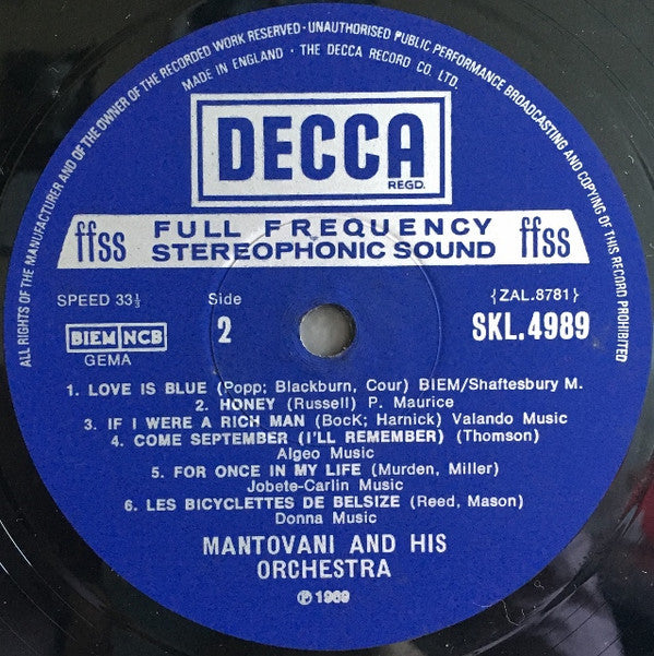 Mantovani And His Orchestra : The Mantovani Scene (LP, Album)