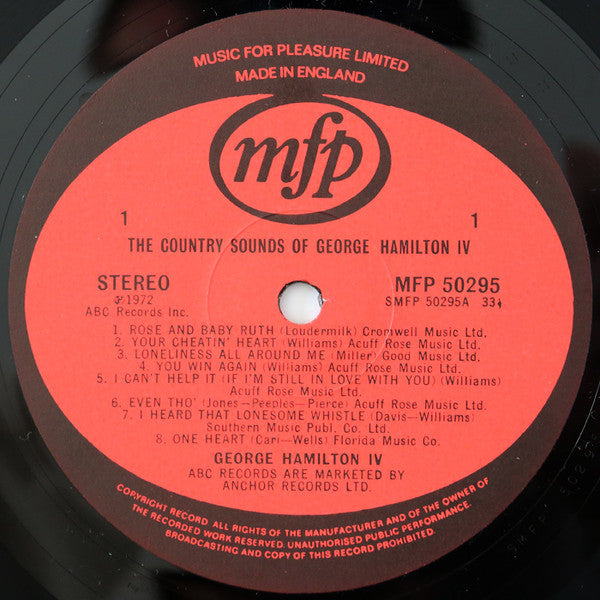George Hamilton IV : The Country Sounds Of (LP, Comp, RE)