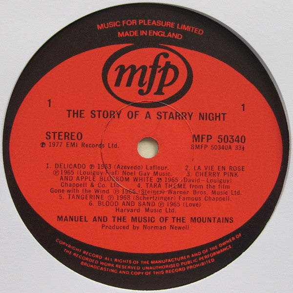Manuel And His Music Of The Mountains : The Story Of A Starry Night (LP, Comp)