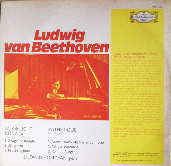 Ludwig van Beethoven , Ludwig Hoffmann : Moonlight Sonata / Pathétique (LP)