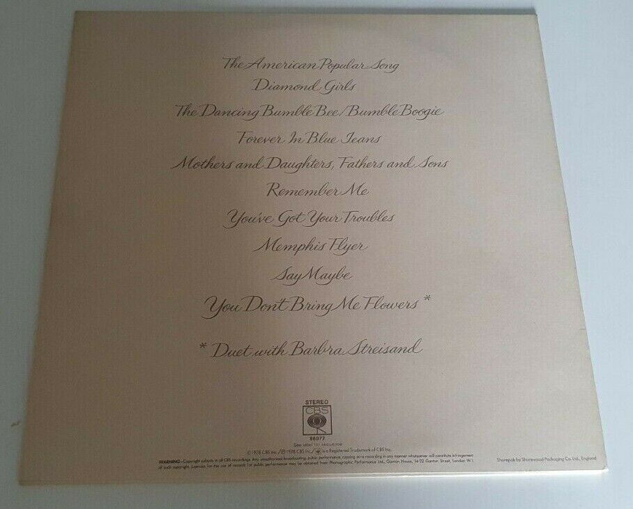 Neil Diamond - You Don't Bring Me Flowers - Vinyl Record.. - b7294b | FREE POST