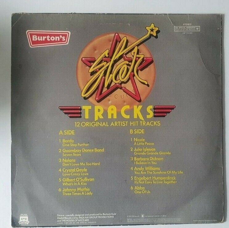 Star Tracks 12 Original Artist Hits - Burton's LSP 15286 UK Vinyl LP Album