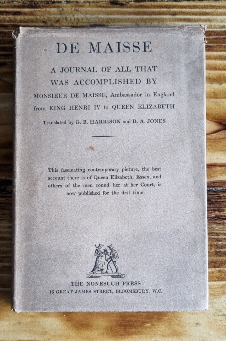 1931 De Maisse A Journal of Accomplishments Harrison & Jones First EDITION Book