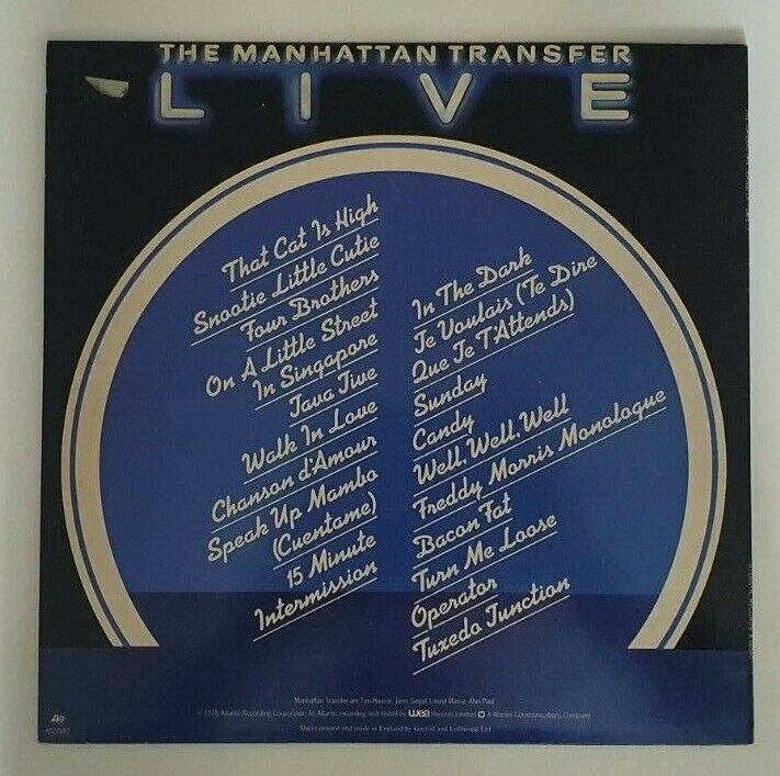 The Manhattan Transfer, Live - Swing Vocal Vinyl LP Record | FREE POST