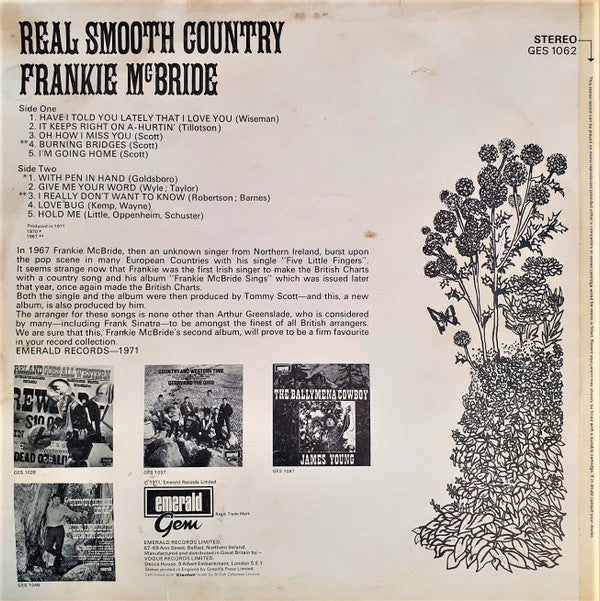 Frankie McBride : Real Smooth Country (LP, Album)