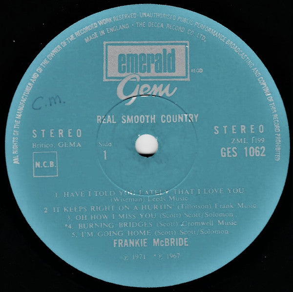 Frankie McBride : Real Smooth Country (LP, Album)