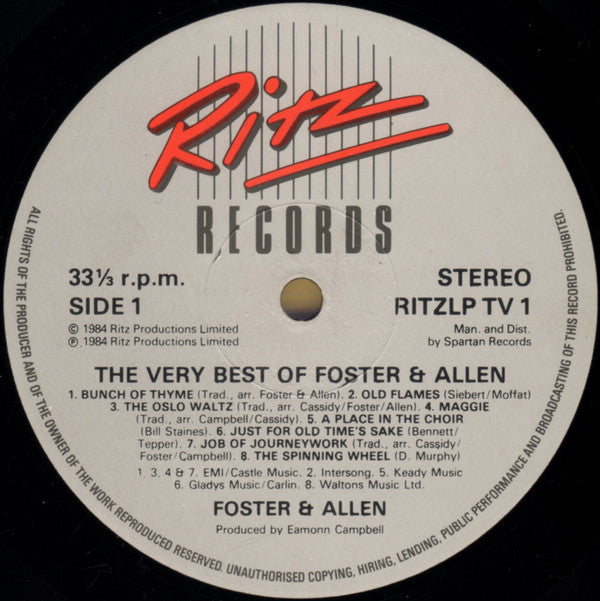 Foster & Allen : The Very Best Of Foster & Allen (LP, Album)