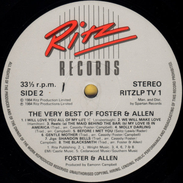 Foster & Allen : The Very Best Of Foster & Allen (LP, Album)