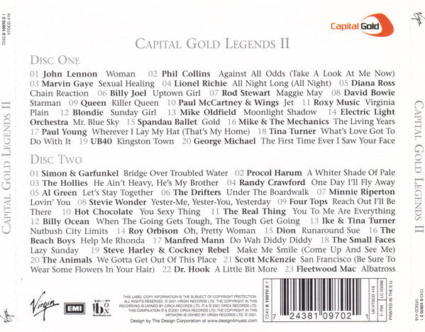 Capital Gold Legends II 2 Disc CD Album