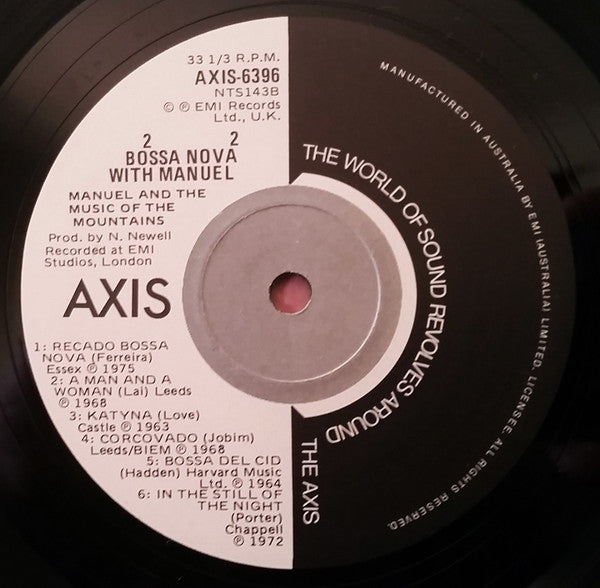 Manuel And His Music Of The Mountains : Bossa Nova With Manuel (LP, Comp)