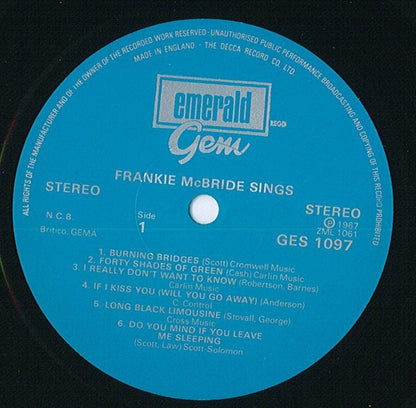 Frankie McBride : Frankie McBride Sings (LP, Album)