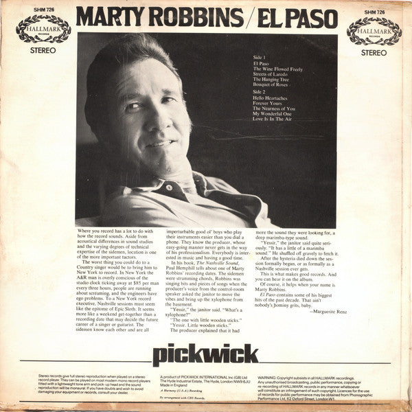 Marty Robbins : El Paso (LP, RE)