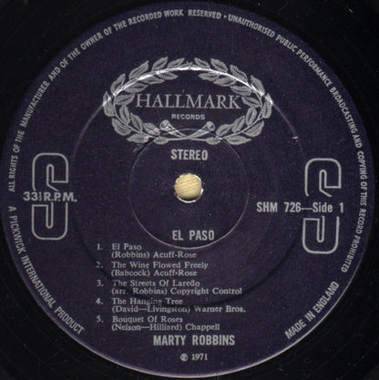 Marty Robbins : El Paso (LP, RE)
