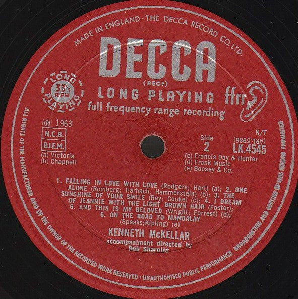 Kenneth McKellar : Favourite Ballads And Songs (LP, Album, Mono)