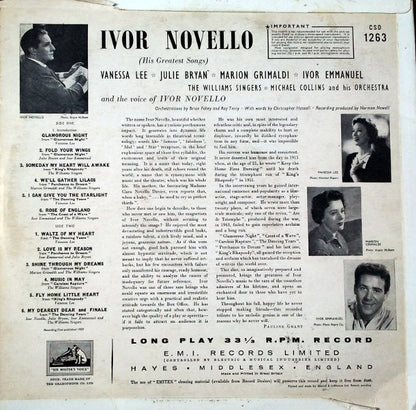 Ivor Novello : Ivor Novello (His Greatest Songs) (LP)