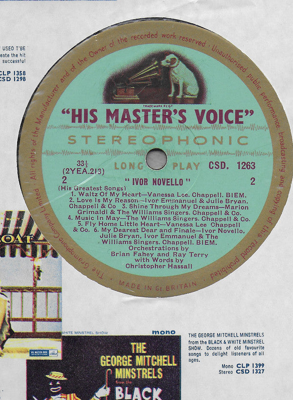 Ivor Novello : Ivor Novello (His Greatest Songs) (LP)