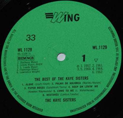 The Kaye Sisters : The Best Of The Kaye Sisters (LP, Comp, Mono)