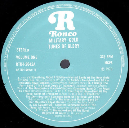 Massed Bands Of The Household Cavalry, Massed Bands Of The Guard Division, Massed Bands From 1st British Corps : Military Gold (4xLP, Comp, Ltd, Pye + Box)