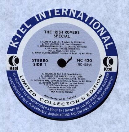 The Irish Rovers : The Irish Rovers Special (LP, Comp, Ltd)