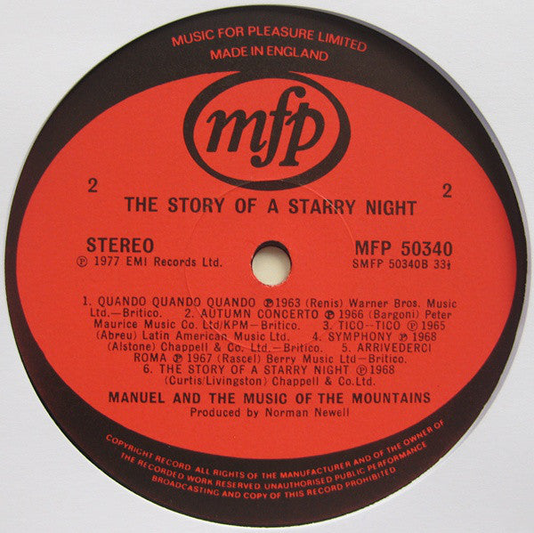 Manuel And His Music Of The Mountains : The Story Of A Starry Night (LP, Comp)
