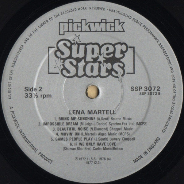 Lena Martell : Lena Martell (LP, Comp)