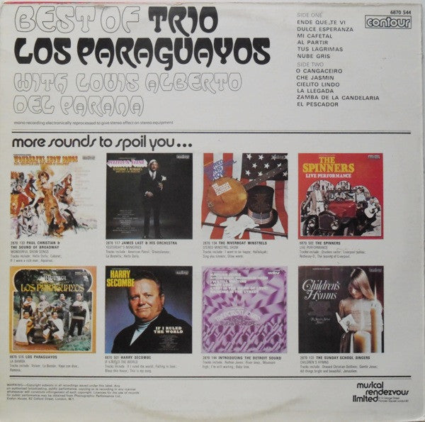 Luis Alberto del Parana y Los Paraguayos : Best Of Trio Los Paraguayos With Louis Alberto Del Parana (LP, Comp, RE, RM)