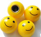 Set of 4 Anti-dust Yellow smiley face dust caps valves Car BMX Gift UK free post