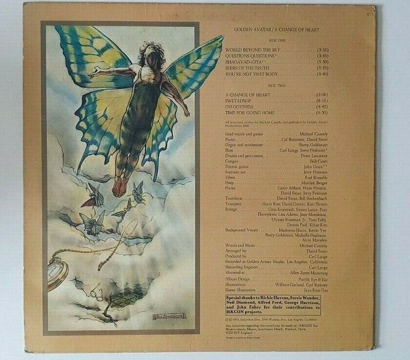 Golden Avatar - A Change Of Heart - Vinyl Record LP Album - BBT 108 - 1976