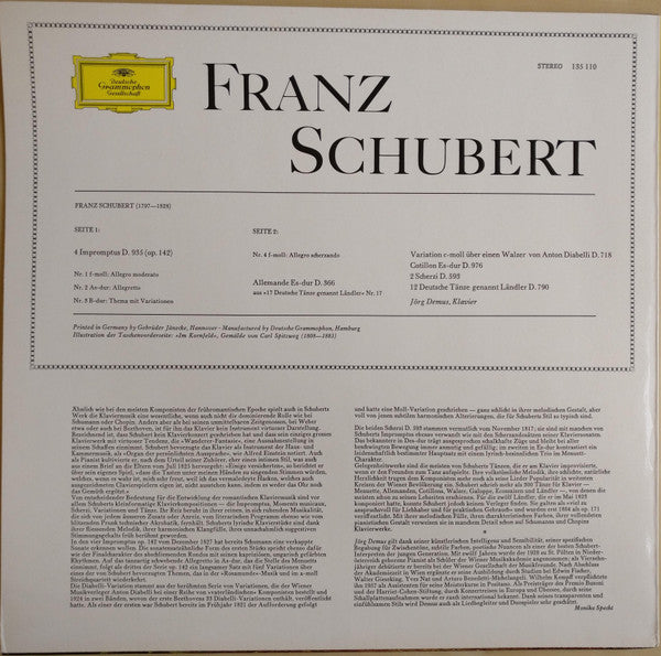 Franz Schubert, Jörg Demus : Impromptus Op. 142 / 12 Deutsche Tänze u.a. (LP, RE)